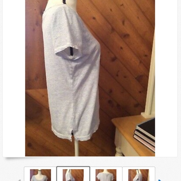 LRL RALPH LAUREN JEANS CO Blue White Tee TOP M - Picture 2 of 9